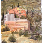 Toscana i akvarell